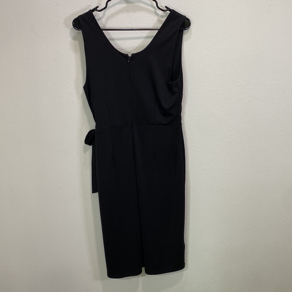 Ann Taylor faux wrap dress side tie black‎ career professional - Picture 6 of 9
